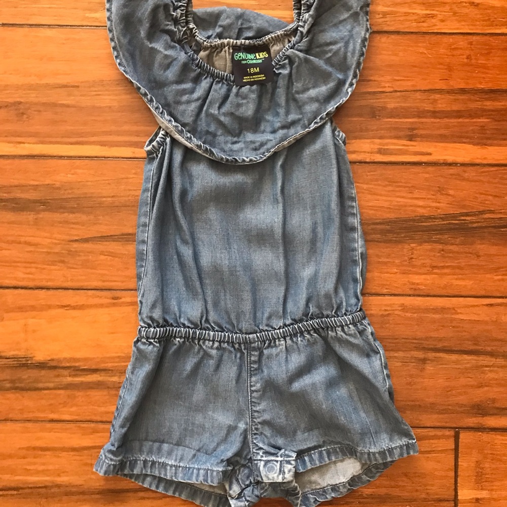 Oshkosh girls denim/chambray romper